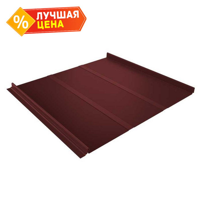 Фальцевая кровля Кликфальц Line Grand Line 0,5 Satin RAL 3009 Оксидно-Красный