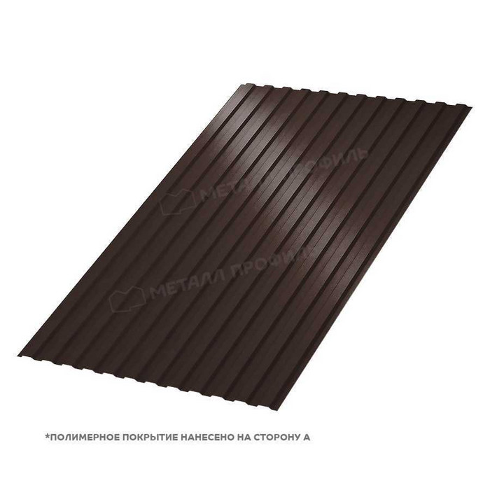 Профлист Металл Профиль МП-10 0,5 PURETAN® RR 32 Темно-коричневый | B